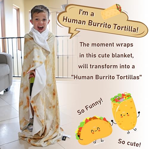 Catalonia Naan Blanket - Soft Flannel Pizza Design, 59 Inch