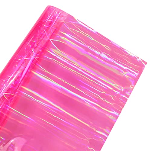 Iridescent Pink PVC Vinyl Film 11.8"x53" for DIY Projects