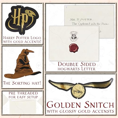 Harry Potter Garland Set - 4 Themed Banners for Party Decor