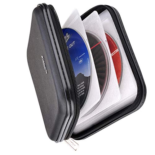 Portable CD DVD Wallet Case Holder - 32 Capacity Black