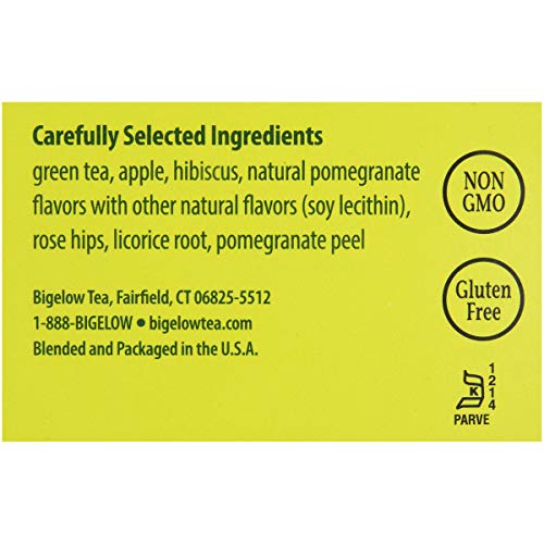 Bigelow Green Tea with Pomegranate, 28 Foil-Wrapped Tea Bags