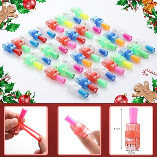 Christmas LED Finger Lights Set - 36 Pack, Fun Holiday Party Favors for Kids
