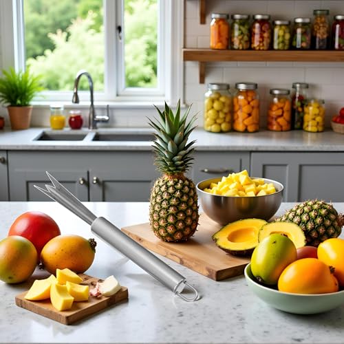 Cauaoa Stainless Steel Pineapple Eye Remover V-Shape Kitchen Peeler