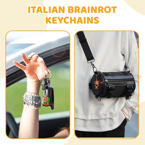 21PCS Italian Brainrot Keychain Set for Backpack Decor