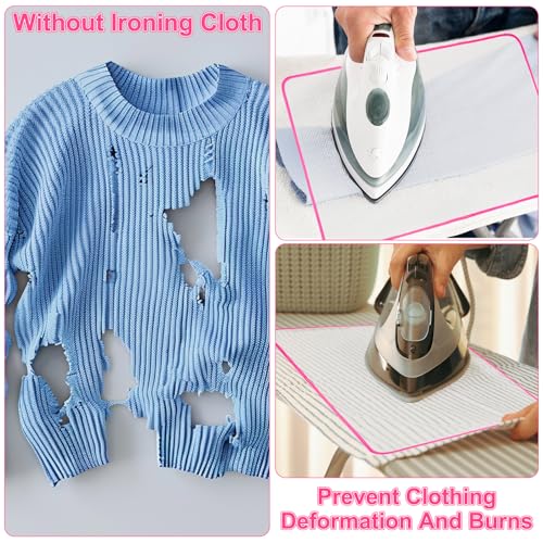 2 Pack Mesh Ironing Cloths - 15.7 x 23.6 Inch Protective Pads