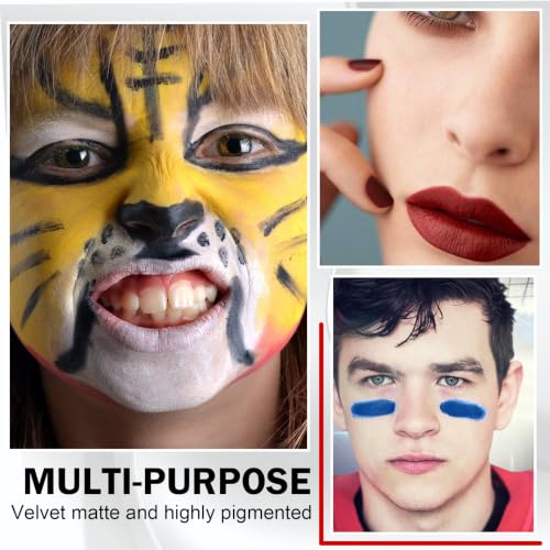 Blue Face Paint Stick and Sports Eye Black for Baseball and Halloween