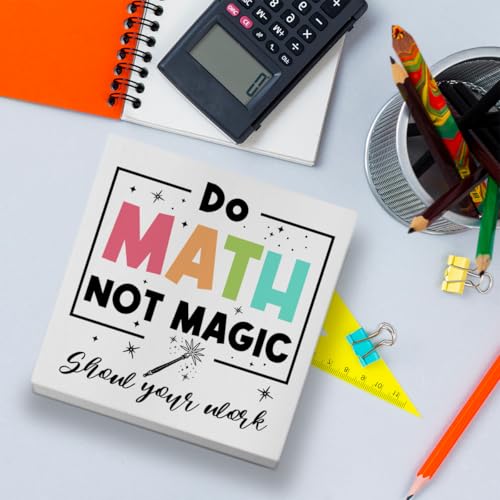 Math Decor for Home Office Classroom - White Wood Sign Gift