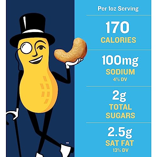 PLANTERS Deluxe Salted Whole Cashews, Roasted Snack Nuts, 18.25oz (Pack of 4)