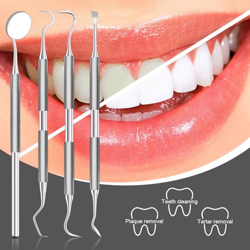 Azosowo Stainless Steel Dental Pick & Tartar Remover Tool Kit for Teeth