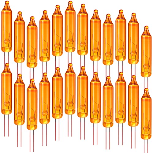 Incandescent Christmas Light Bulbs - Orange, 2.5V Replacement Set