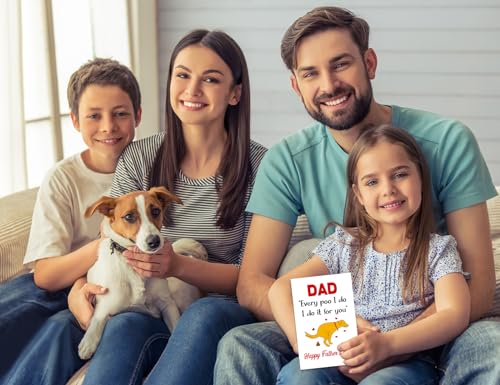 Funny Father's Day Card for Dog Dads - Hilarious Gift with Envelope