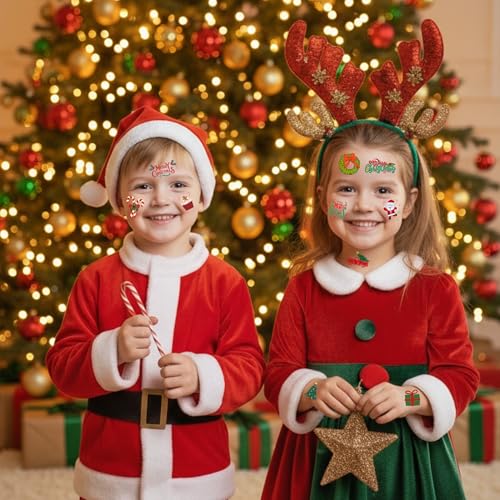 Christmas Temporary Tattoos for Kids - 120+ Holiday Party Favors