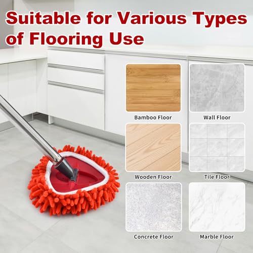 4-Pack Red Chenille Mop Head Replacement for Ocedar Spin Mop System - Atenyue