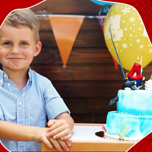 Number 4 Spider Birthday Candle - Themed Cake Topper for Kids Party