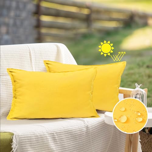 12x20 Waterproof Lumbar Pillow Covers - Set of 2 for Outdoor & Indoor Use