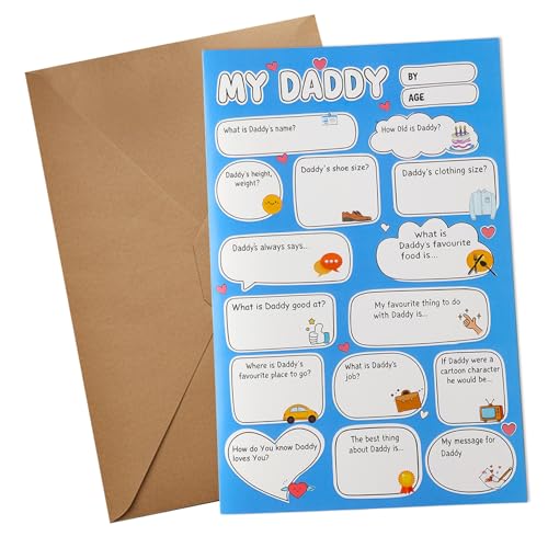DIY Father's Day Card Kit for Kids - Personalized Memory Journal