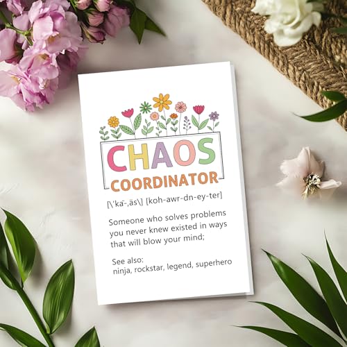 Funny Boss's Day Greeting Card - Chaos Coordinator Boss Gift
