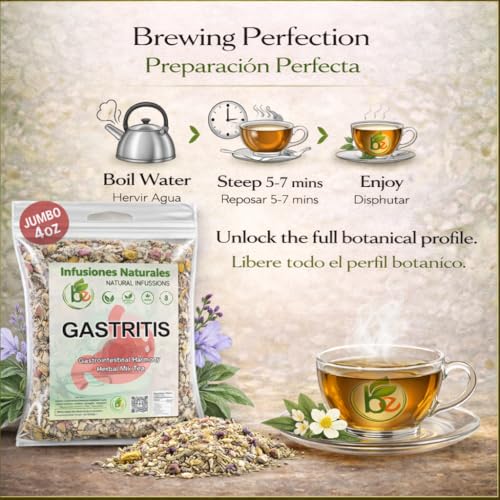 Herbal Tea for Digestive Support - Caffeine-Free, Non-GMO, 4 oz | Gastritis-BYE