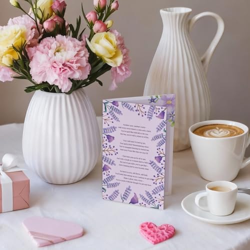 Funny Lavender Birthday Card with Heartfelt Poem for Friends
