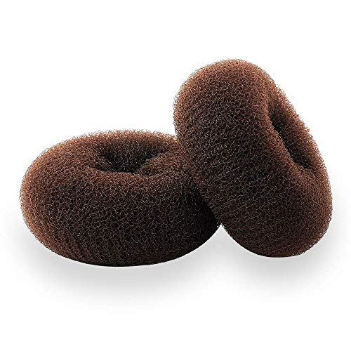TwistyTieLB Hair Donut Bun Maker 3.5 Inch Brown 2PCS