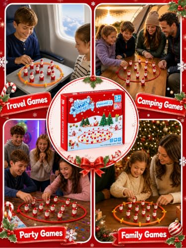 Santa Claus Magnetic Game with String - Christmas Family Holiday Toy - Variation of THIS listing