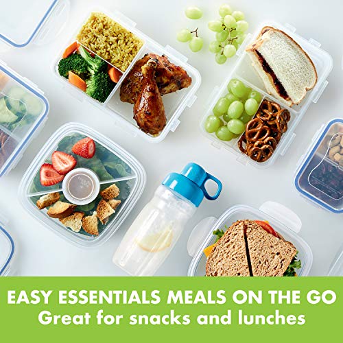 LocknLock Easy Essentials 27oz Divided Lunch Box, Airtight Leakproof Container