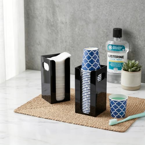 Wall Mount Bathroom Cup Dispenser for 3oz Disposable Cups - Acrylic