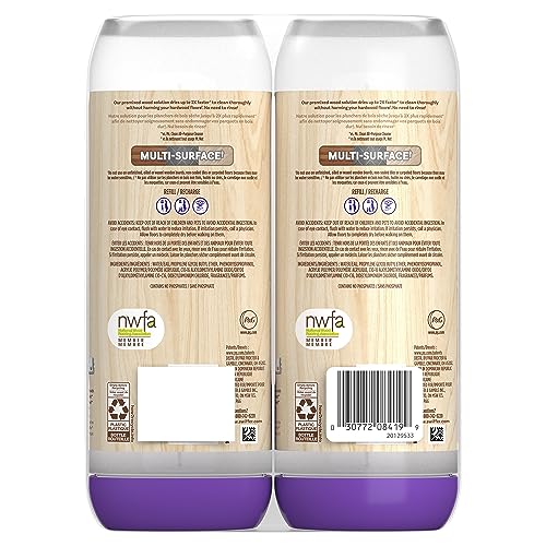 Swiffer PowerMop Wood Floor Cleaning Solution, QuickDry Refill, Lemon, 50.7 oz