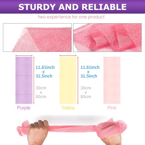 African Net Bath Sponge Exfoliating Body Scrubber Long Stretchable Mesh
