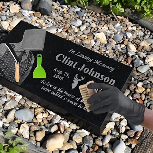7-Piece Headstone Cleaning Kit with Brushes, Cloth & Gloves