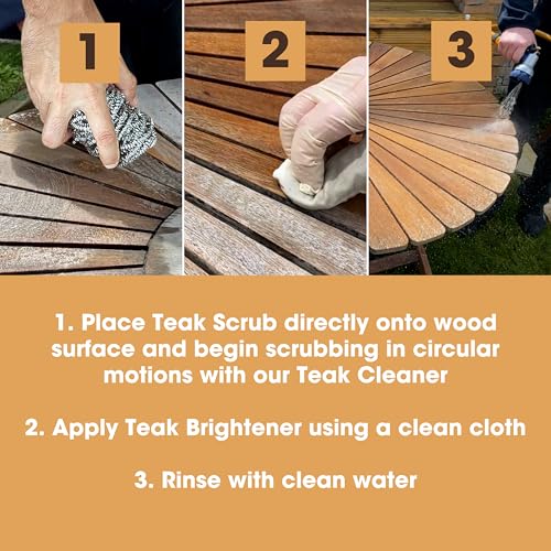 Furniture Clinic Teak Scrub for Outdoor Wood Cleaning