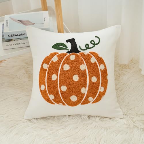 Fall Pumpkins Decorative Pillow Cover 18x18 Inch - Orange