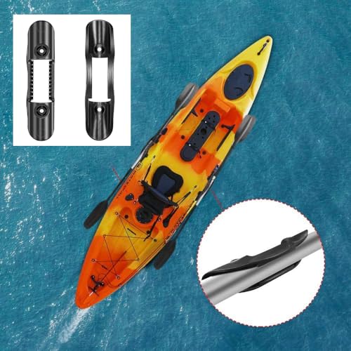 3 Pack Kayak Paddle Holder Clip Deck Track Mount Keeper with Screws Shaft Clamp Snap Bracket for Canoe Boat Oars Raft Surfing Fishing