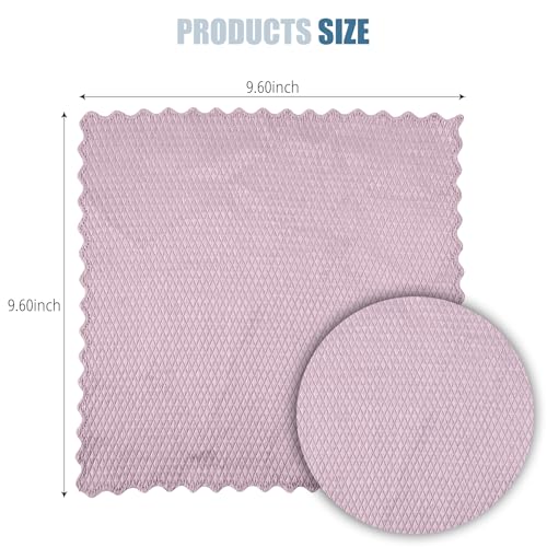 Microfiber Cleaning Cloths - 5 Pack, Soft & Non-Scratch, 9.6x9.6in