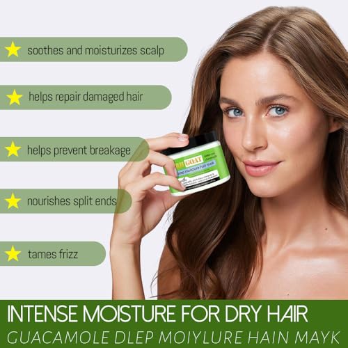 ARHGOAT Avocado Deep Moisture Hair Mask for Damaged Frizzy Hair 12 fl oz