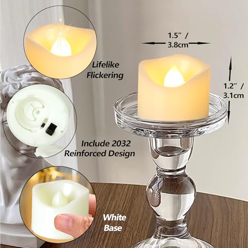 Flameless LED Tealight Candles - 6 Pack Battery Operated