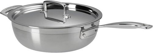 Le Creuset Stainless Steel Chef's Pan - Classic 3-Ply Design, 3.5qt Capacity