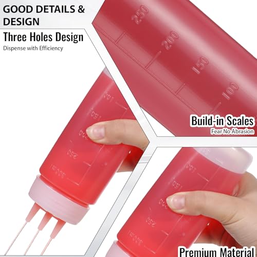2-Pack Plastic Squeeze Bottles for Sauces & Condiments
