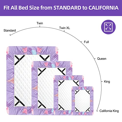 Adjustable Bed Sheet Fasteners - 4PCS Triangle Strap Clips