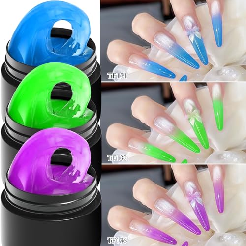 MEET ACROSS Solid Builder Gel Kit - 3 Colors Nail Extension Kit with Brush