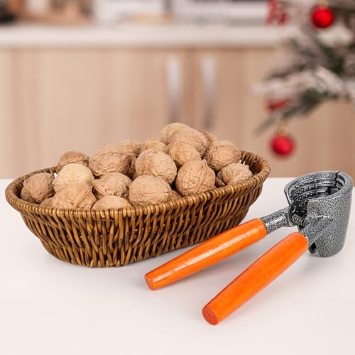 Nutcracker with Basket - Pecan Walnut Crackers for Kitchen & Gift Set