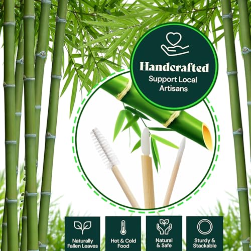 SANARITA 300PCS Bamboo Eyelash Extension Kit - Disposable Spoolies & Micro Brushes