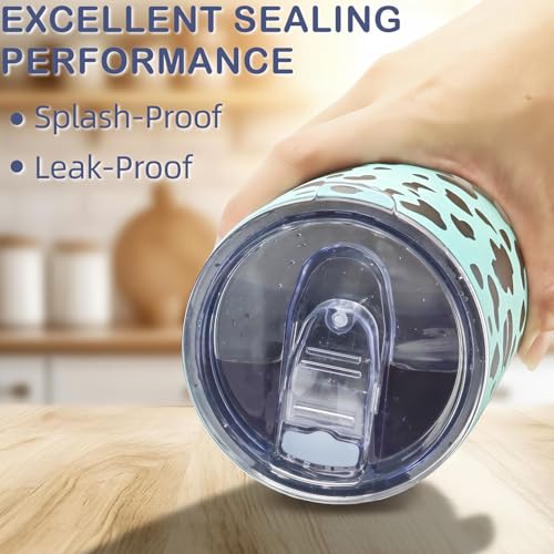 2PCS 40 oz Tumbler Replacement Lid Only Compatible with Silver Buffalo Stainless Steel Tumbler, Reusable Tumbler Cover, Spill Proof, Straw Friendly, BPA Free (2 Pcs)