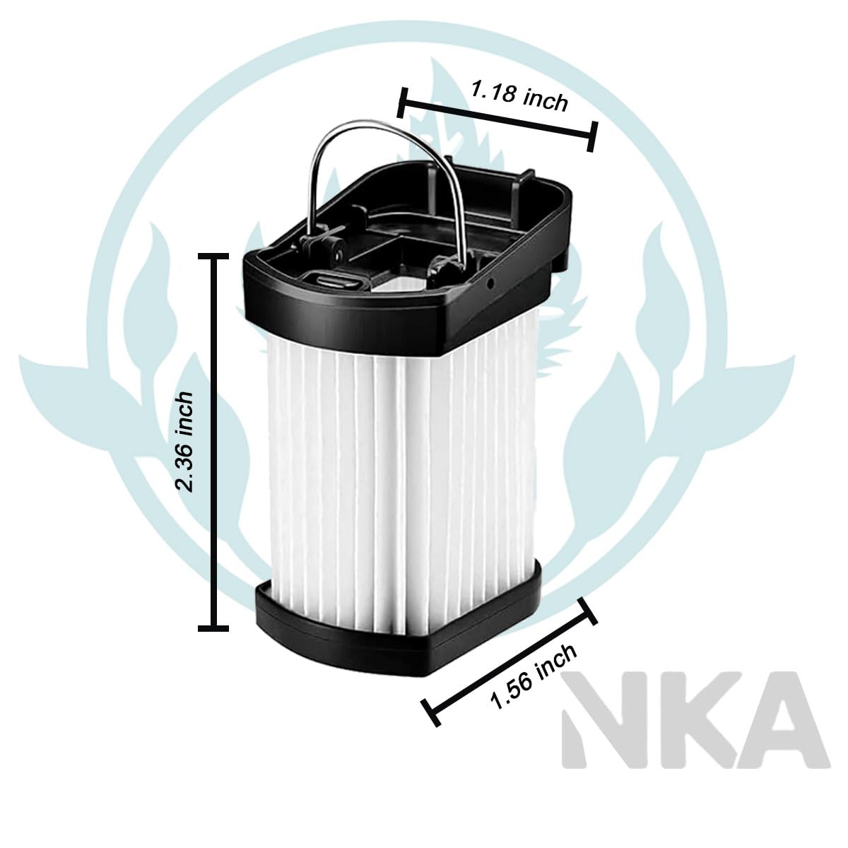NKA 4-Pack HEPA Replacement Filters Compatible with Shark WANDVAC Power Pet WV401BL WV401PK WV403BR WV410BL WV410GN WV410PR, Compare to Part # XFFWV400, Includes Cleaning Brush