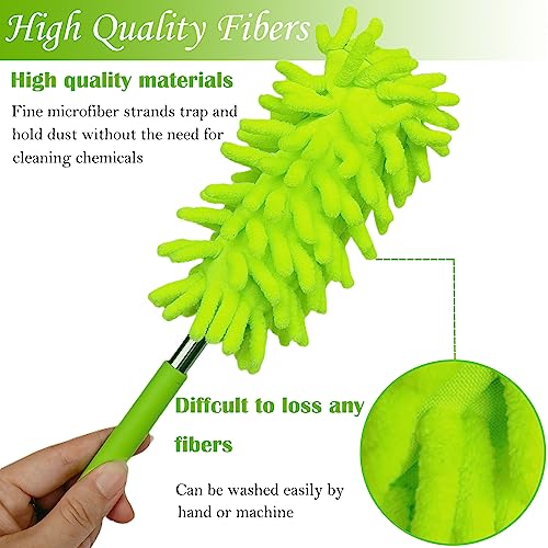 M-Jump 3 Pack Washable Extendable Microfiber Dusters, 11" to 30"