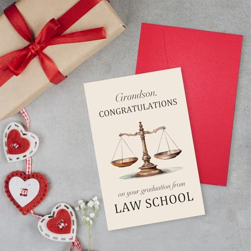 Law School Graduation Card for Grandson - Ogeby Congrats Card