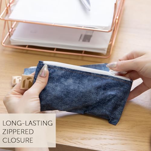 Bumkins Roamio Reusable Snack Bags - Denim On Denim, 2-Pack