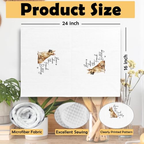 French Bulldog Kitchen Towels - Soft, Durable Dish Cloths