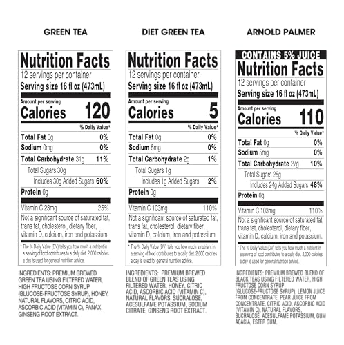 AriZona Iced Tea Variety Bundle - 36 Bottles, 3 Flavors (16oz)