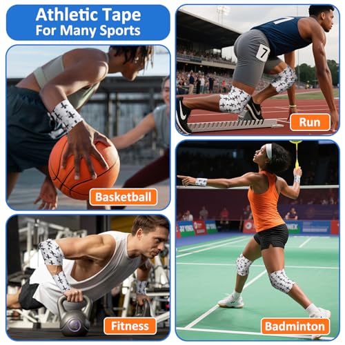8PCS Christian Athletic Tape Faith Cross Wrist Tape, 2in x 15ft Elastic &Self-adhering, Halloween Church Jesus Religious Sports Wrap, Latex-Free Non Woven Self Adhesive Bandage for Soccer Baseball